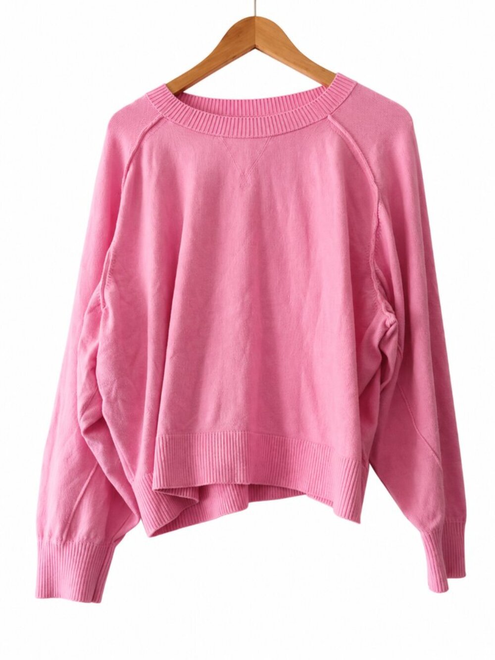 Old Navy Pink Cotton Blend Raglan Sleeve Crewneck Pullover Sweater Size XXL